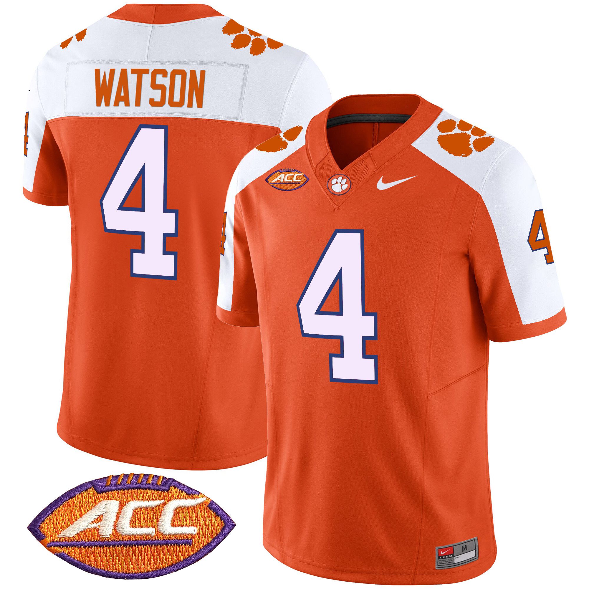 Men Clemson Tigers #4 Watson Orange 2024 Nike Vapor Limited NCAA Jersey->indianapolis colts->NFL Jersey